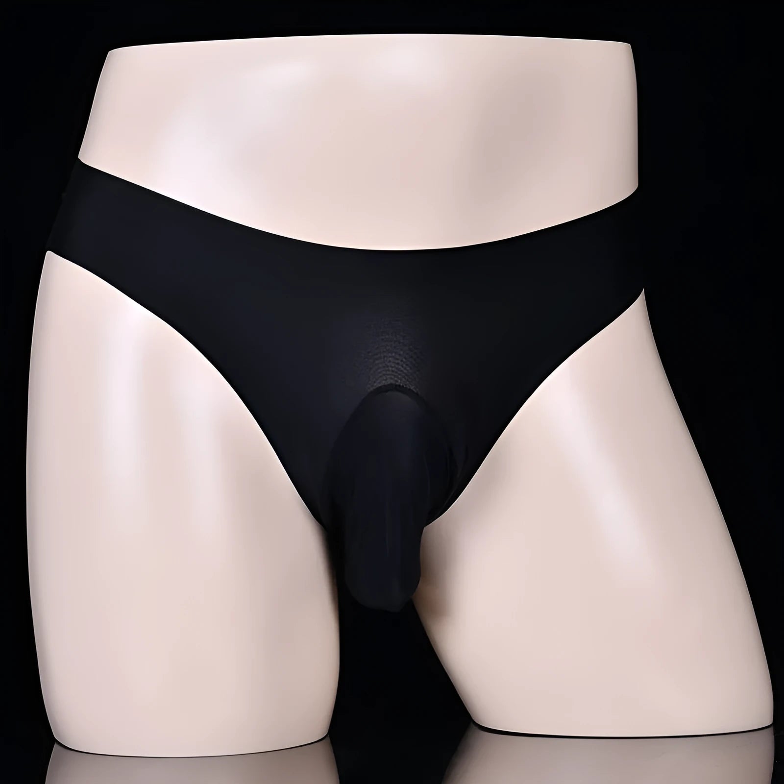 Men's ice silk underwear briefs in T-back design with open, closed and egg mould options