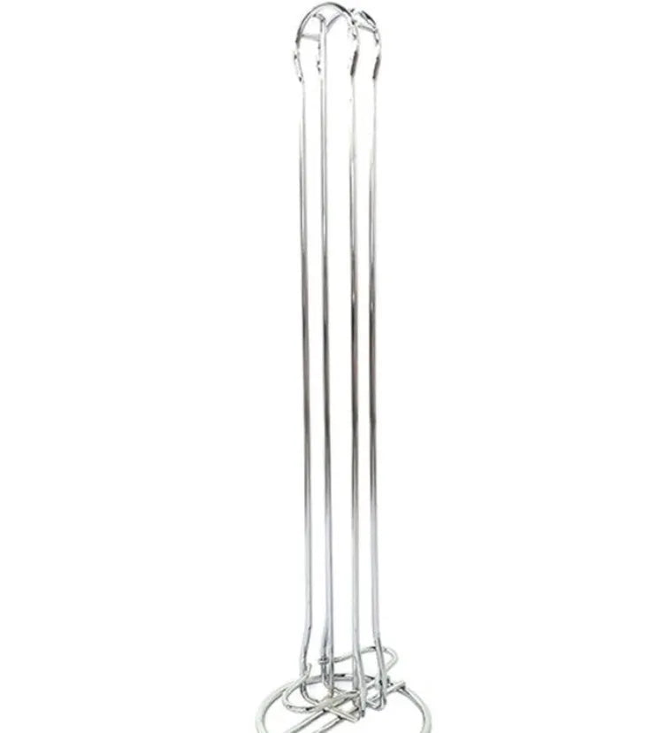 Wrought iron coffee capsule storage rack holding 20 pods in spray black or silver finish