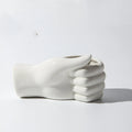 Glazed ceramic human body vase figurine ornament in girl style 19cm tall