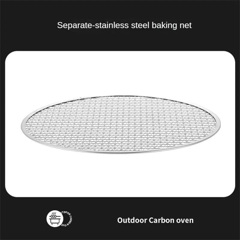 Portable stainless steel barbecue grill with detachable design and storage bag for outdoor cooking