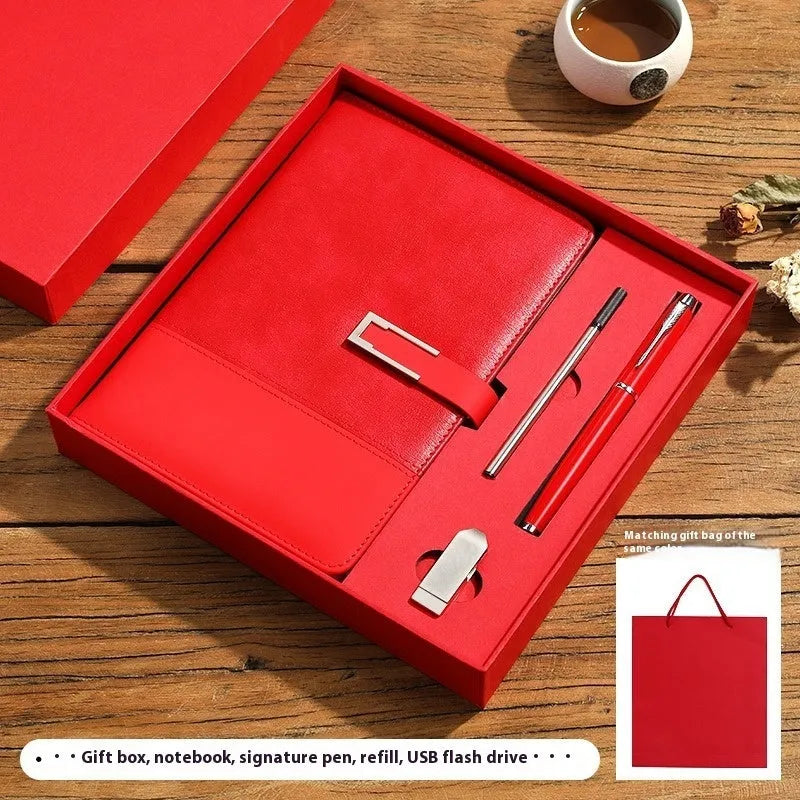 A5 soft leather notebook with PU cover and wood-free paper in choice of five colours