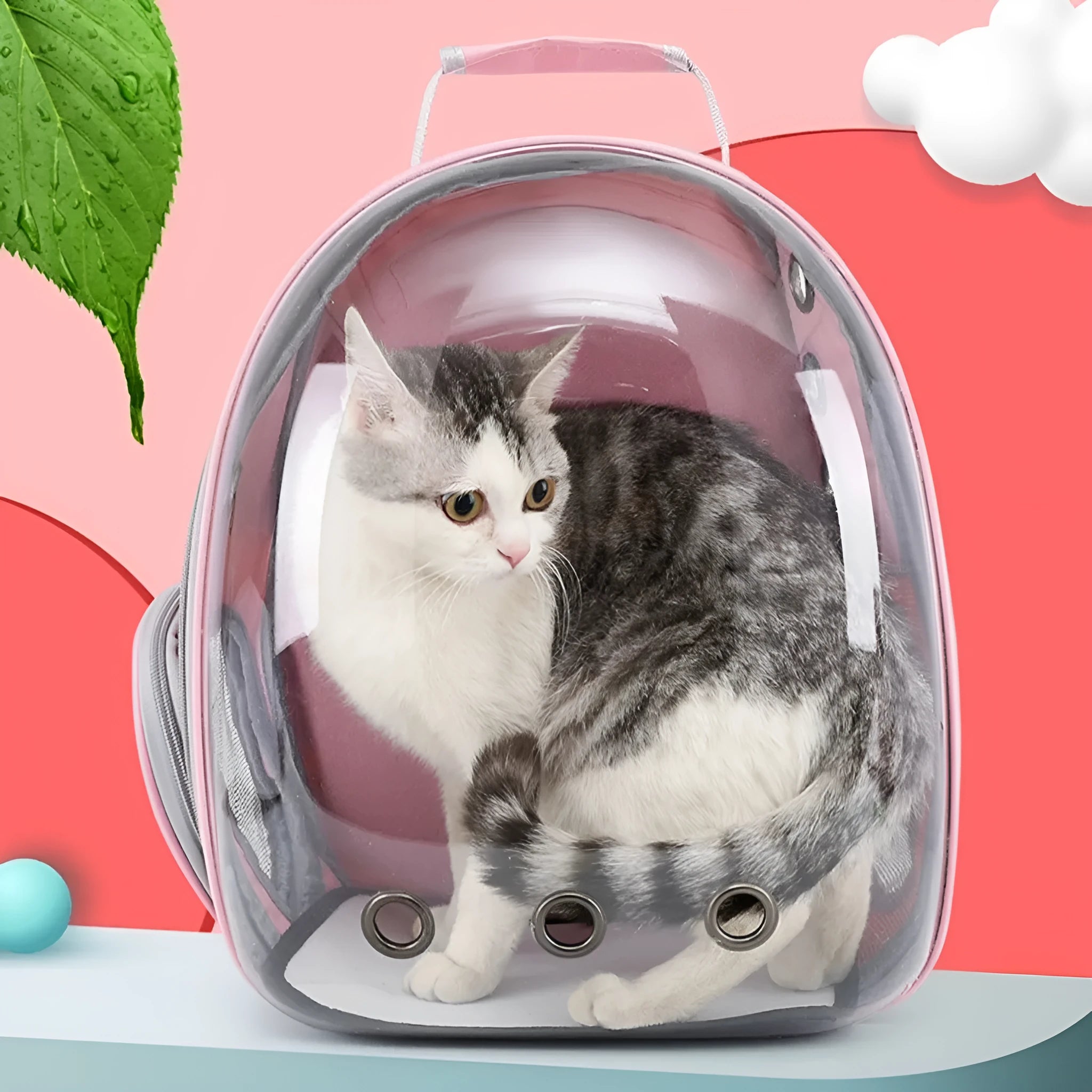 PC pet carrier bag with side opening in various solid colours including grey, pink, green, and blue