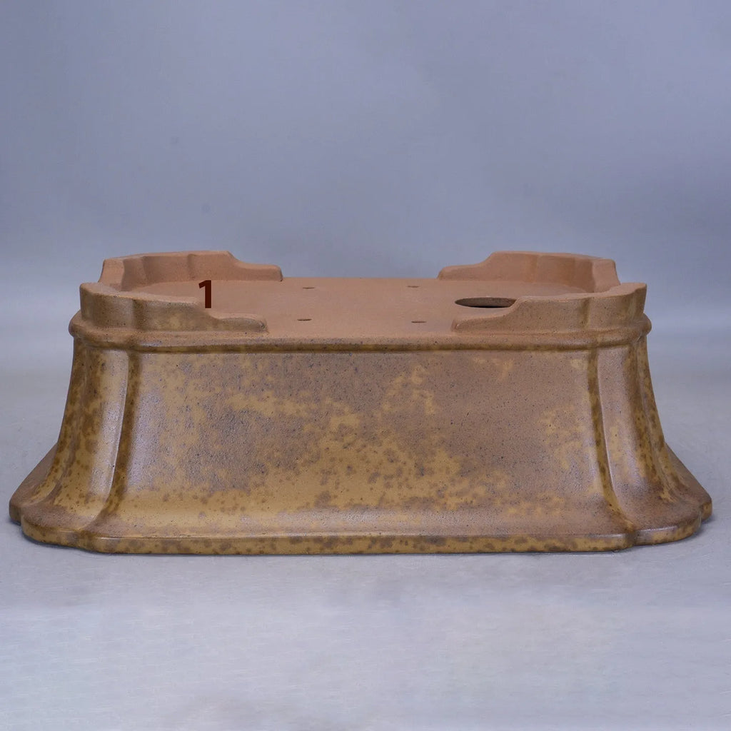 Purple sand rectangular floor-standing flowerpot in modern simplicity style.