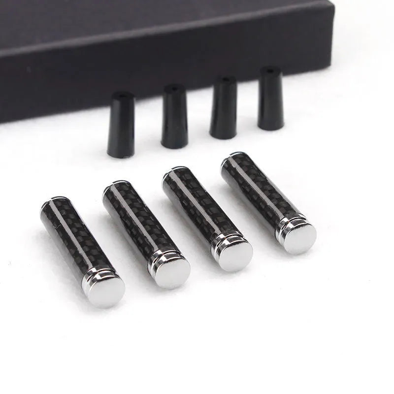 Set of four carbon fibre door lift decorative covers for car interior installation