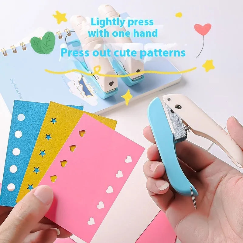 Manual pattern punching machine with four roller attachments for paper embossing craft projects