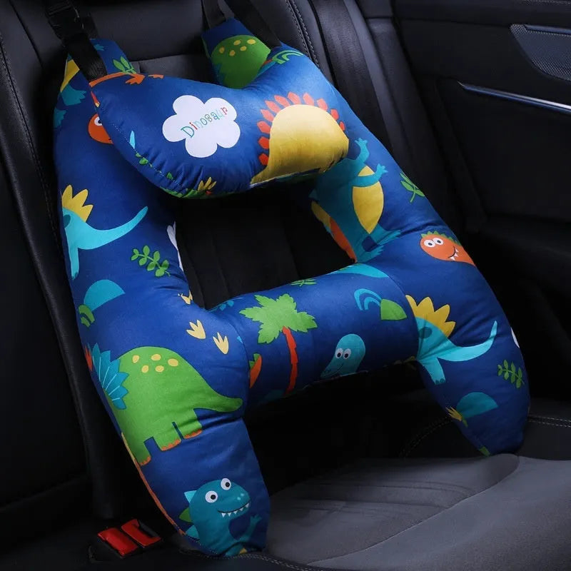 Car headrest neck pillow 55x70cm with printed pattern and pearl cotton filling