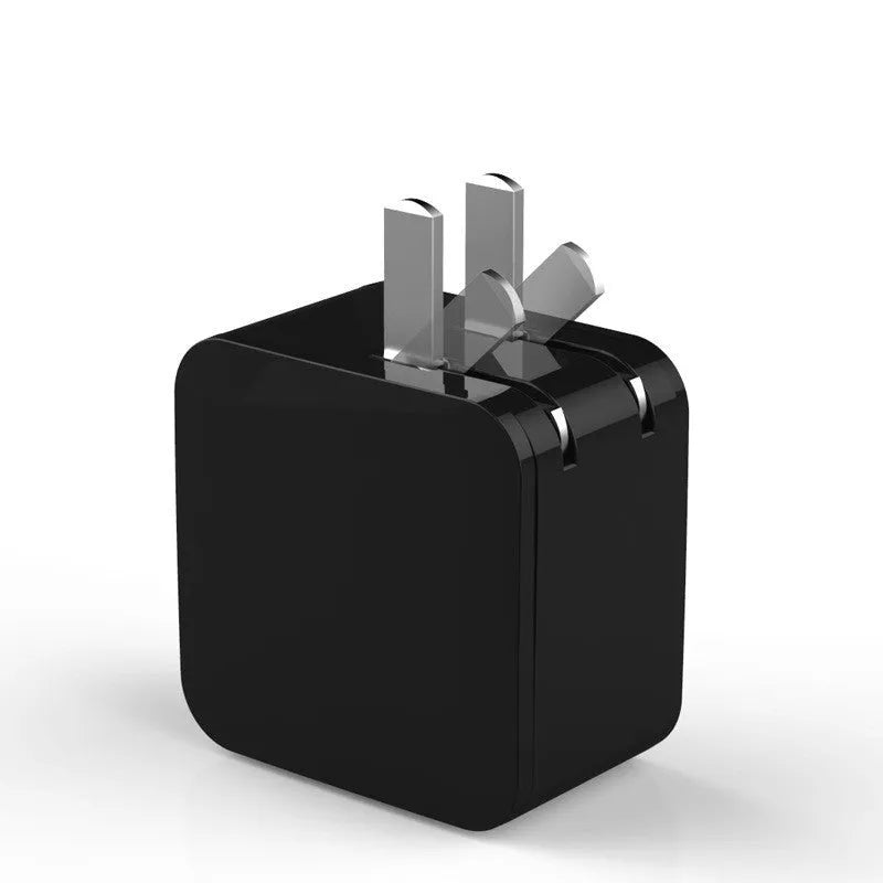 5V2.4A dual USB travel charger with digital display in black, white and red colour options