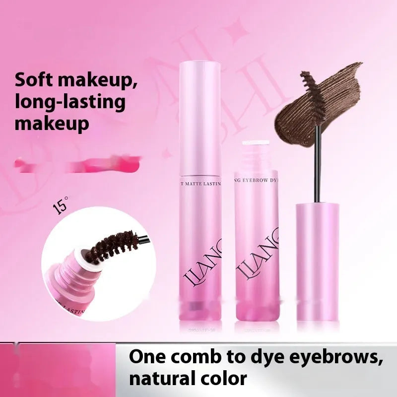 Velvet Fog eyebrow cream in packaging showing four colour options: coconut palm milk coffee, raw latte, coffee pink latte, and raw latte