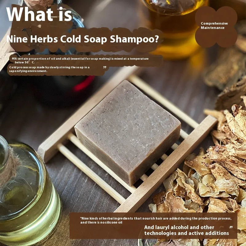 A single 72g bar of nine grass shampoo soap, silicone and oil free.