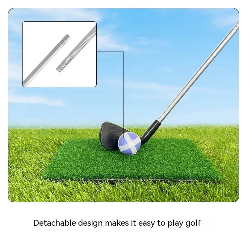 Metal golf club set with adult and children's versions for outdoor family sport