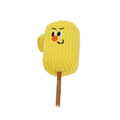 Corn cob shaped cat toy with natural maize husk texture for dental cleaning and molar exercise