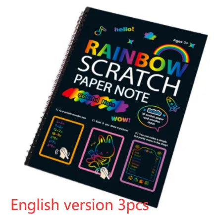 Large children's scratch art paper for colourful DIY scraping painting activities