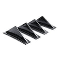 Black triangular ABS rear spoiler lip for automotive chassis, 15cm length