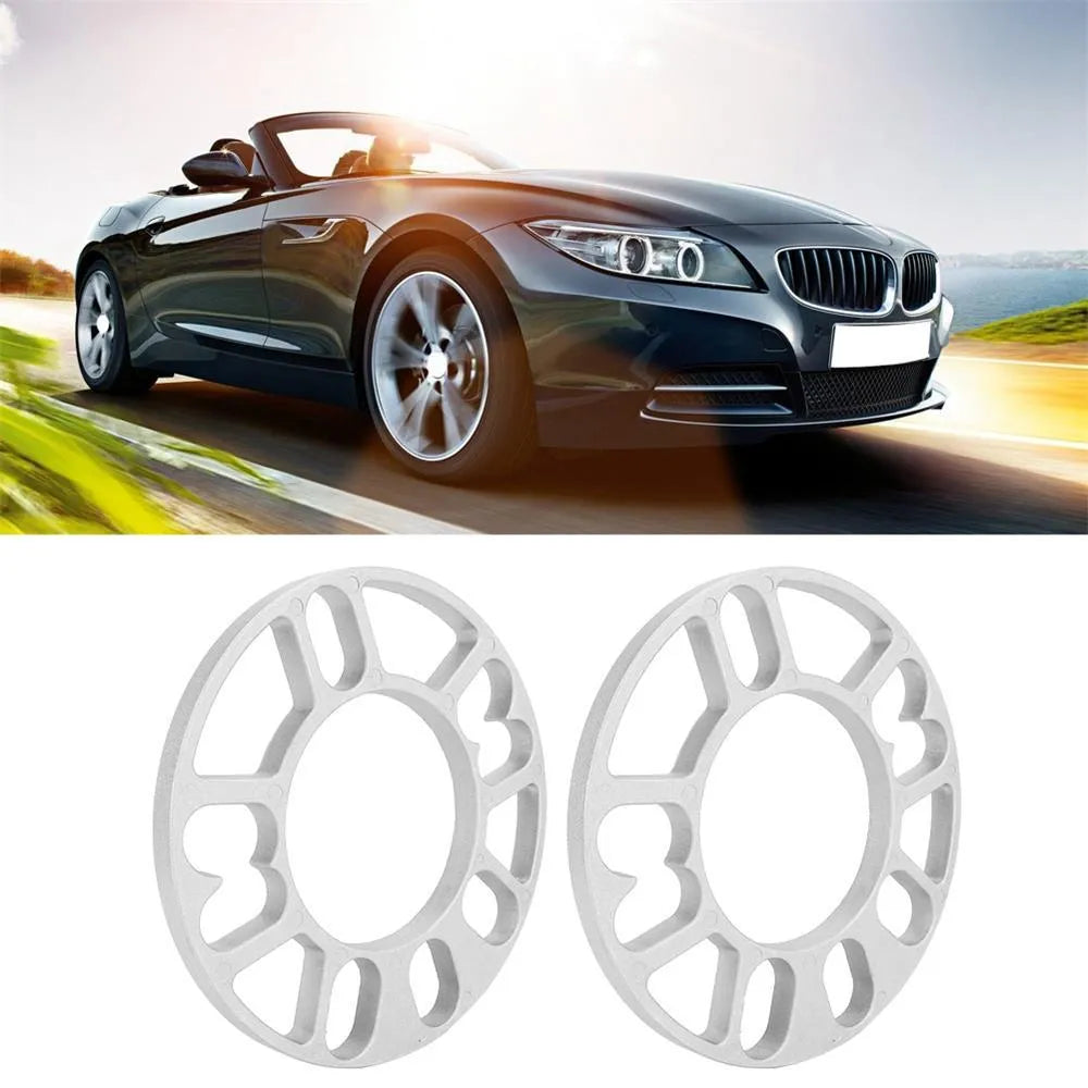 Aluminium wheel hub widening spacer gasket for automotive brake clearance in multiple thicknesses