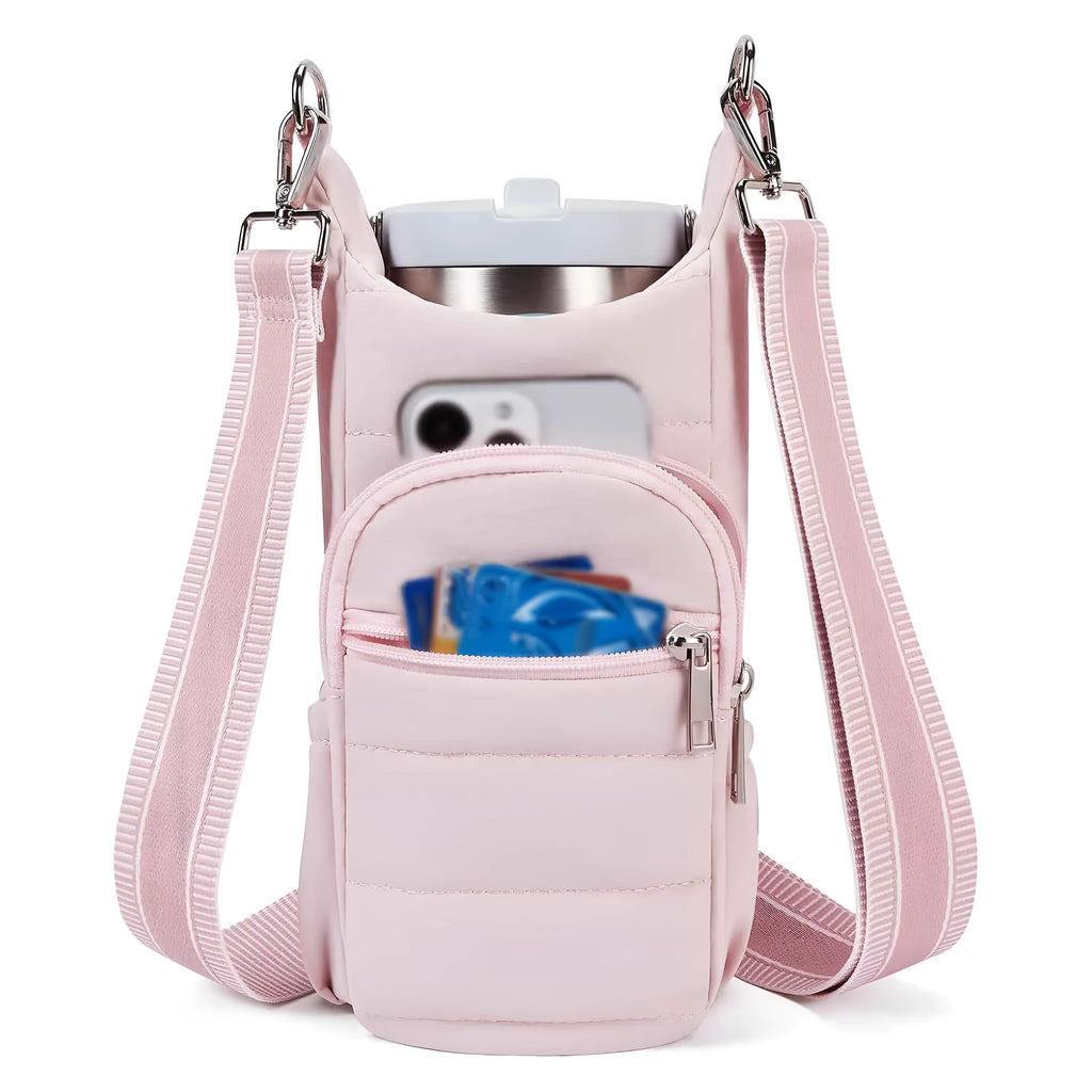 Cycling water bottle bag in cloth construction with modern design for bicycle placement
