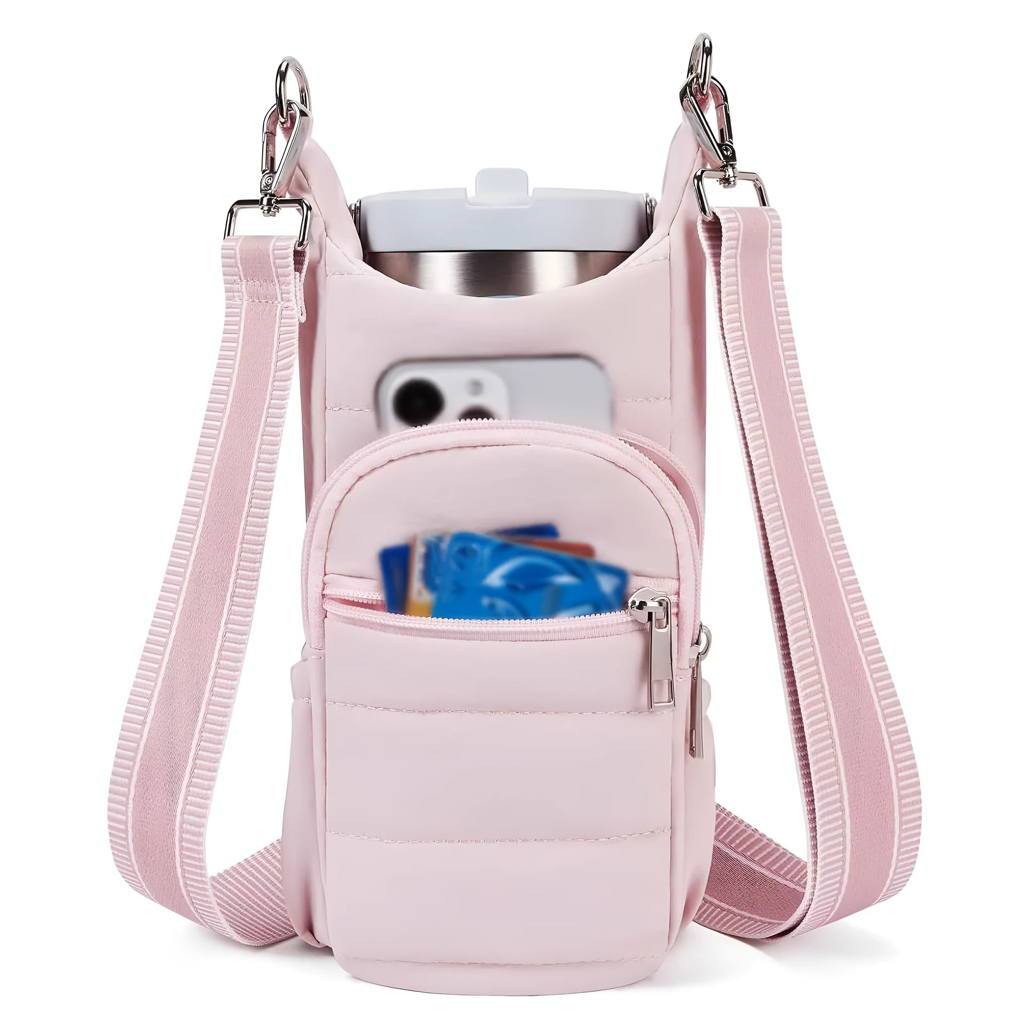 Cycling water bottle bag in cloth construction with modern design for bicycle placement