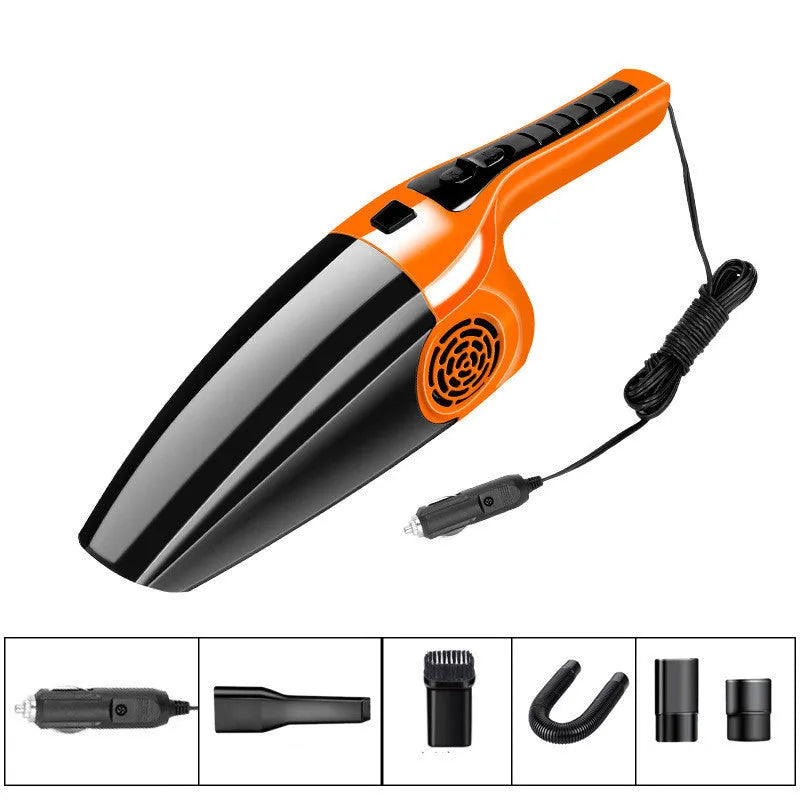 PoHigh Power Hypa black and orange 12V car vacuum cleaner with cigarette lighter plug