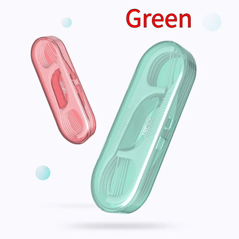 Individually packaged dental floss strands in plastic with high tensile strength
