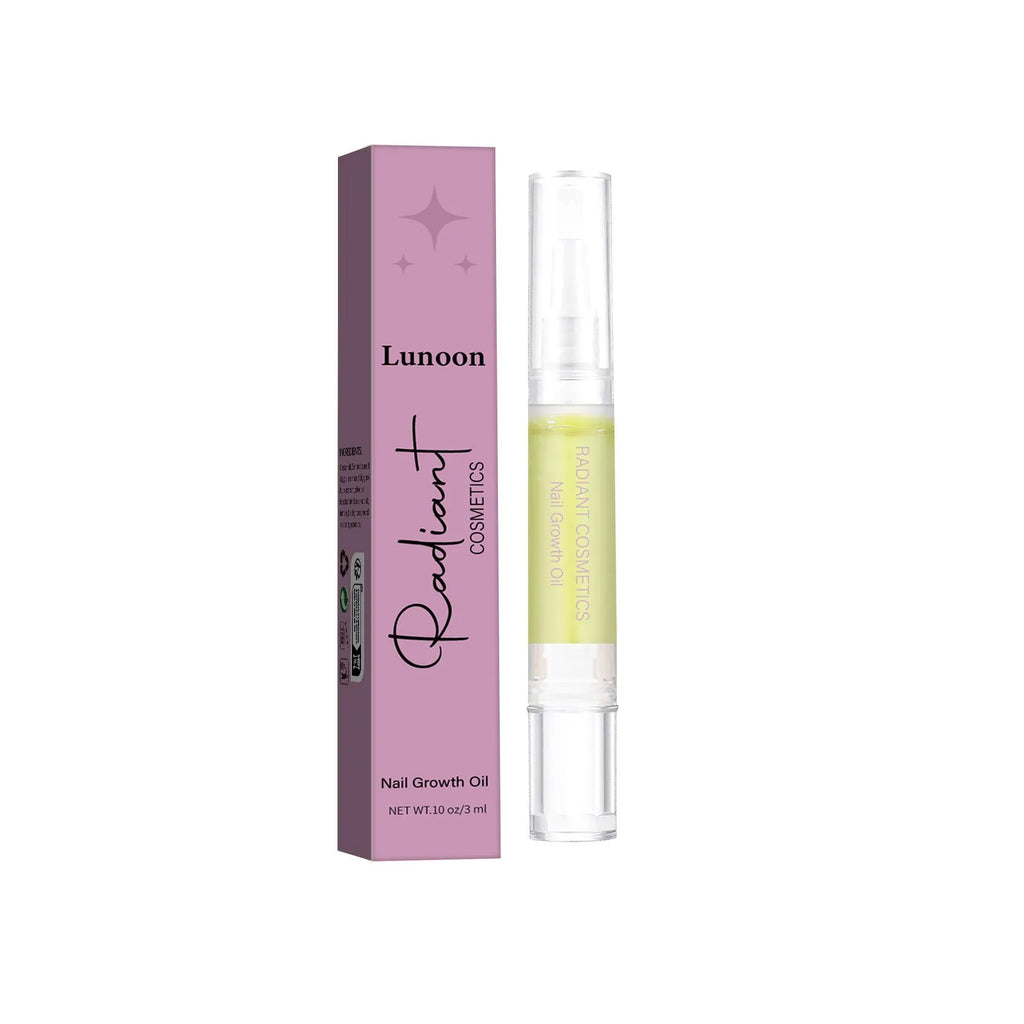 3ml bottle of clear nail growth treatment oil for cuticle and nail bed care.