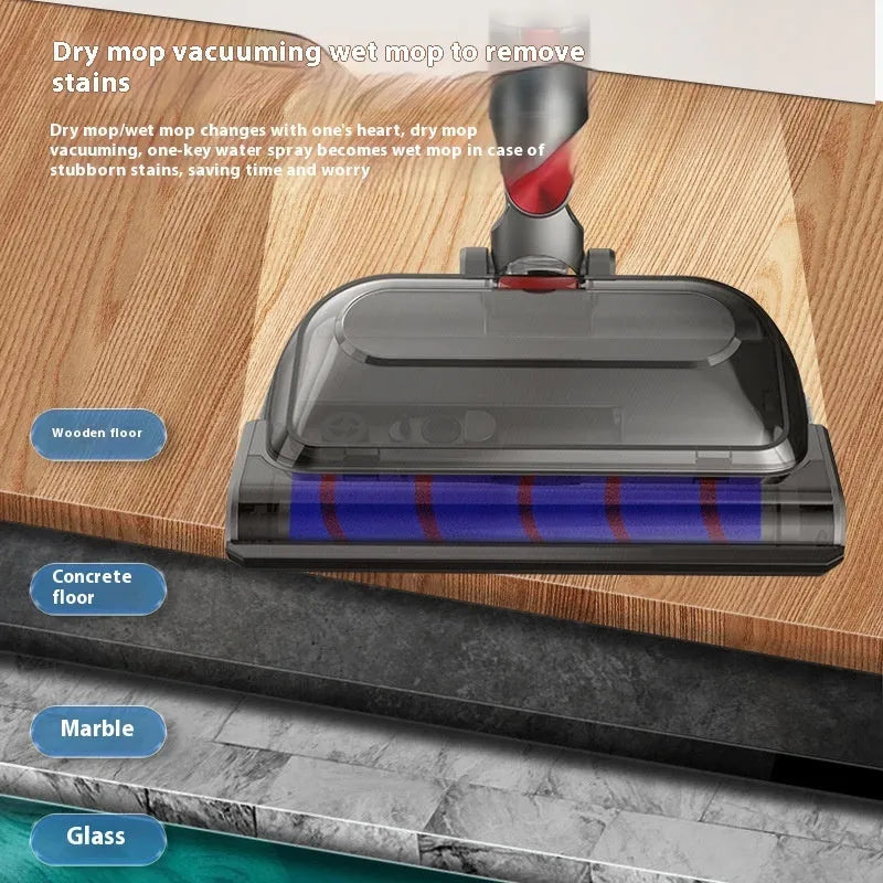 50W electric mop head floor brush accessory for vacuum cleaner with triple function design for large homes
