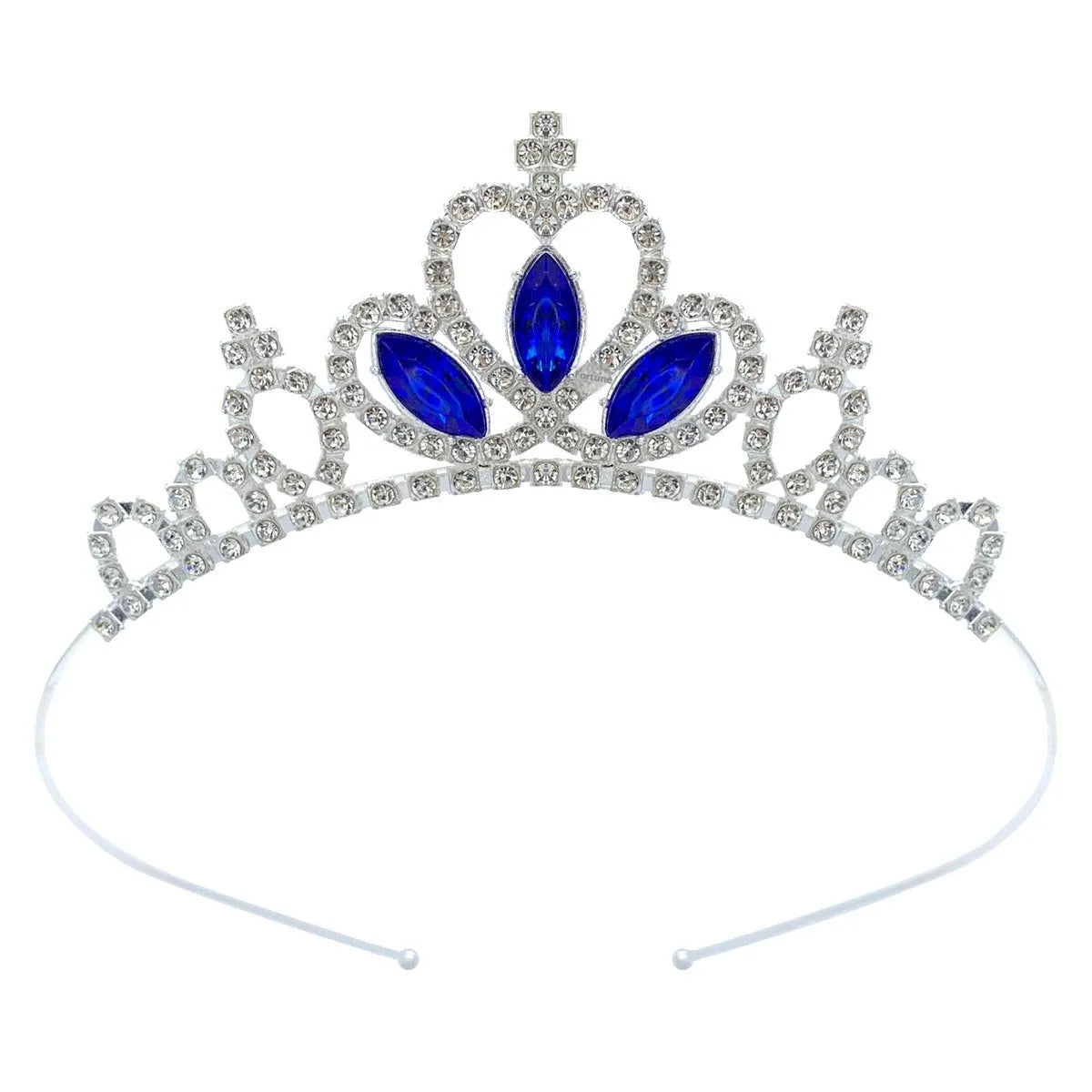 Girl's alloy princess crown with electroplated finish and crystal diamond decorations