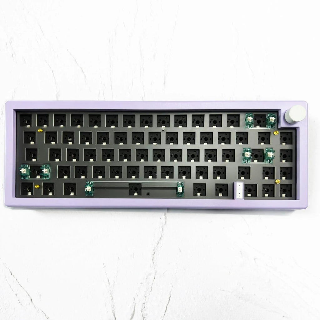DIY hot-swappable RGB backlit mechanical keyboard kit in multiple colours with USB cable