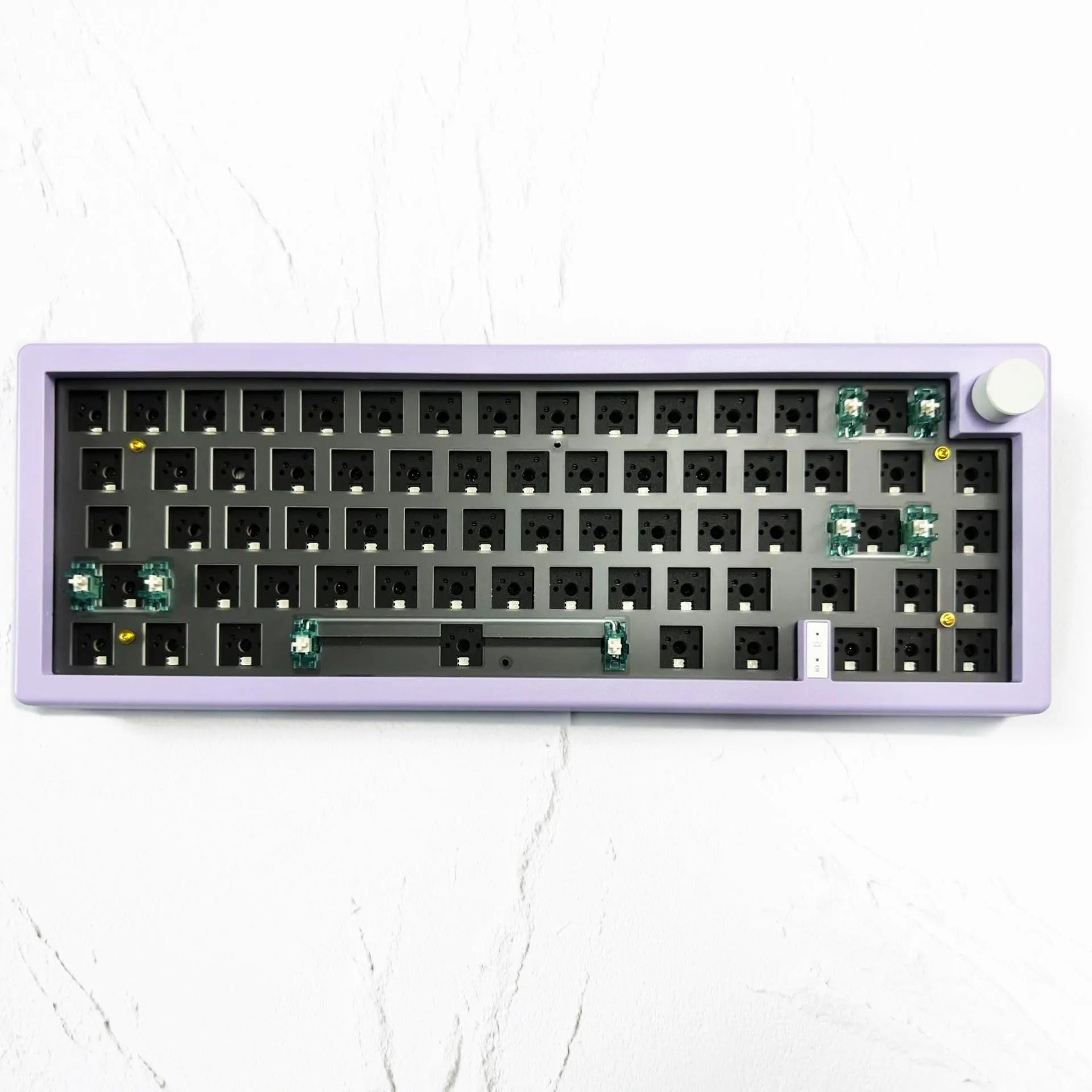 DIY hot-swappable RGB backlit mechanical keyboard kit in multiple colours with USB cable