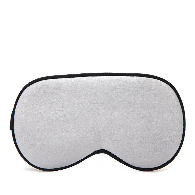 Double-sided mulberry silk eye mask in multiple colours, showing embroidery and print detail.