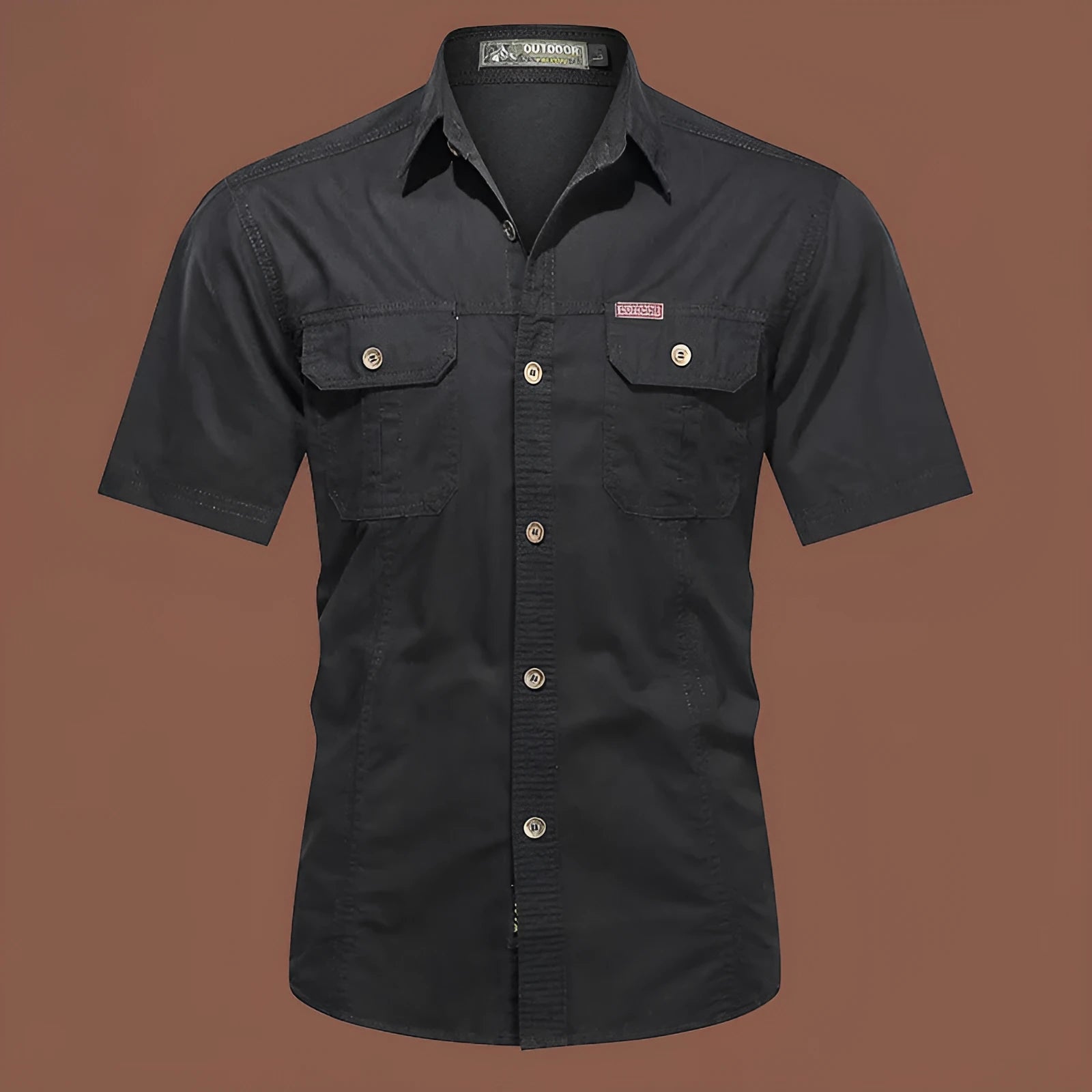 Men's cotton short sleeve work shirt in multiple colour options with non-iron treatment
