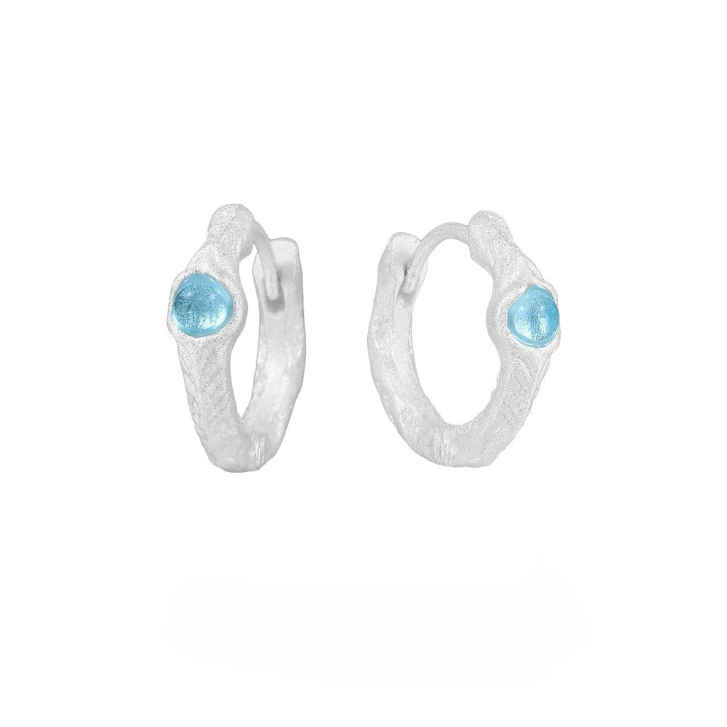 Burnt silver 925 silver ear clip with geometric shape and round elements