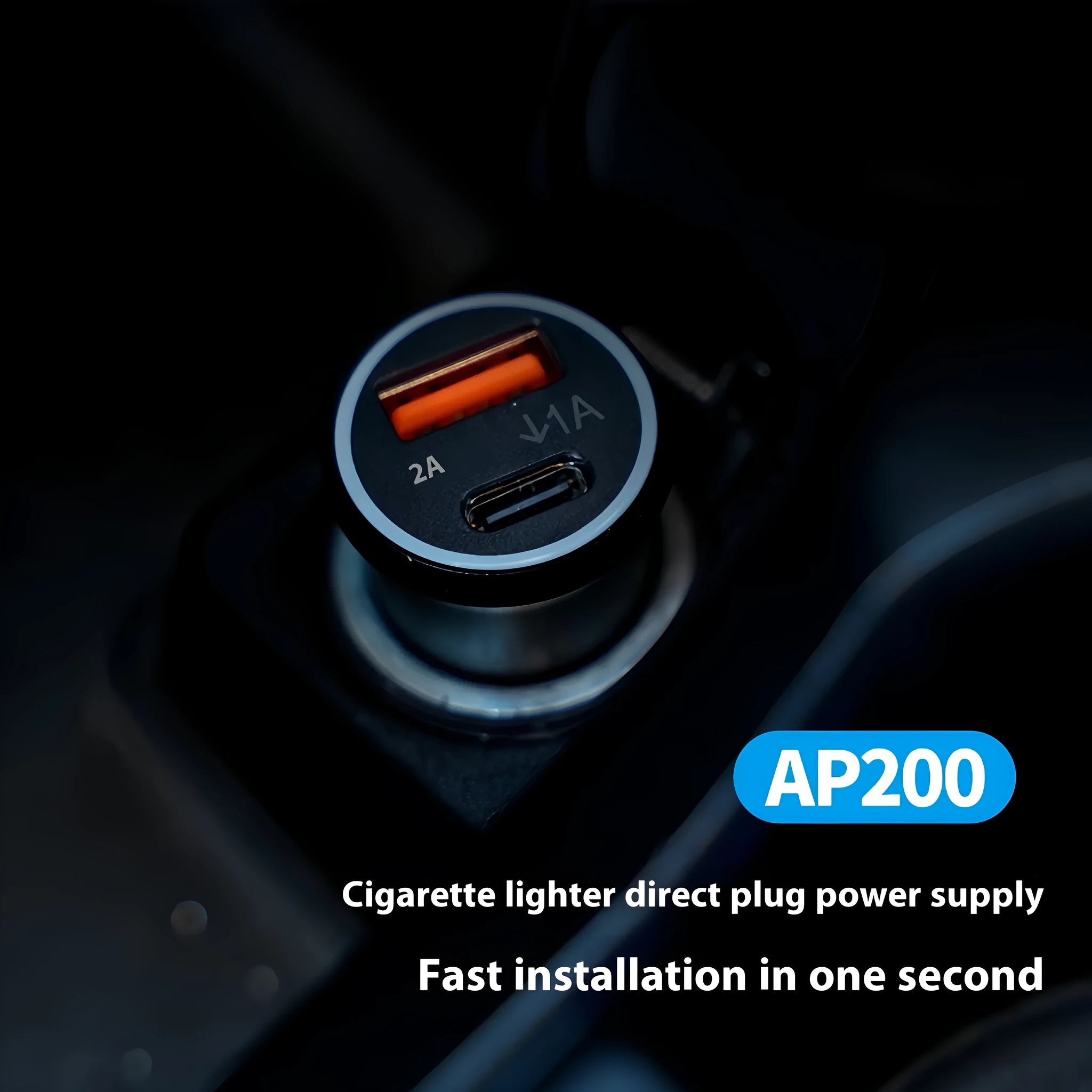 Black car charger GPS locator device for OBD-II port vehicle tracking.