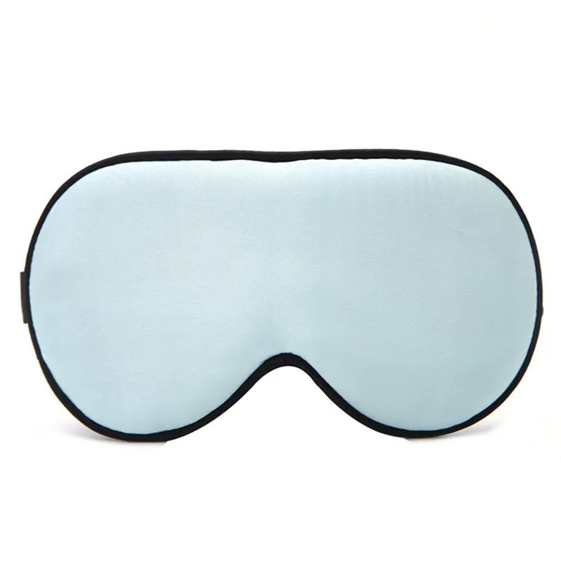 Double-sided mulberry silk eye mask in multiple colours, showing embroidery and print detail.