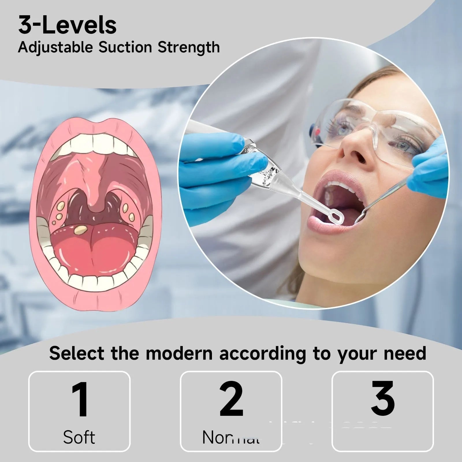 Milky white tonsil stone removal oral cleaning tools set with 180g weight