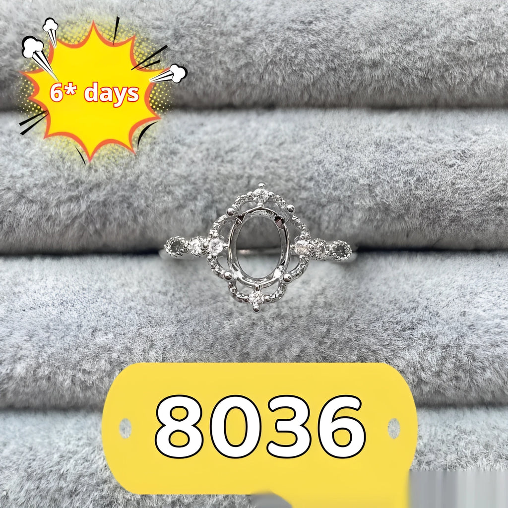 Copper oval denier ring with a 6x8 mm five-pointed star and open mouth setting.