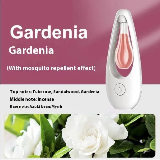 Ultrasonic aroma diffuser and mosquito repellent device with essential oil or repellent liquid bottle