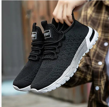 Men's mesh casual shoes in Army Green colour showing simple solid design
