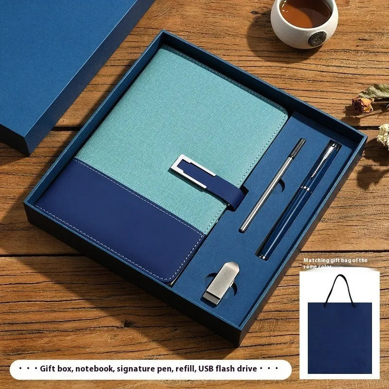 A5 soft leather notebook with PU cover and wood-free paper in choice of five colours