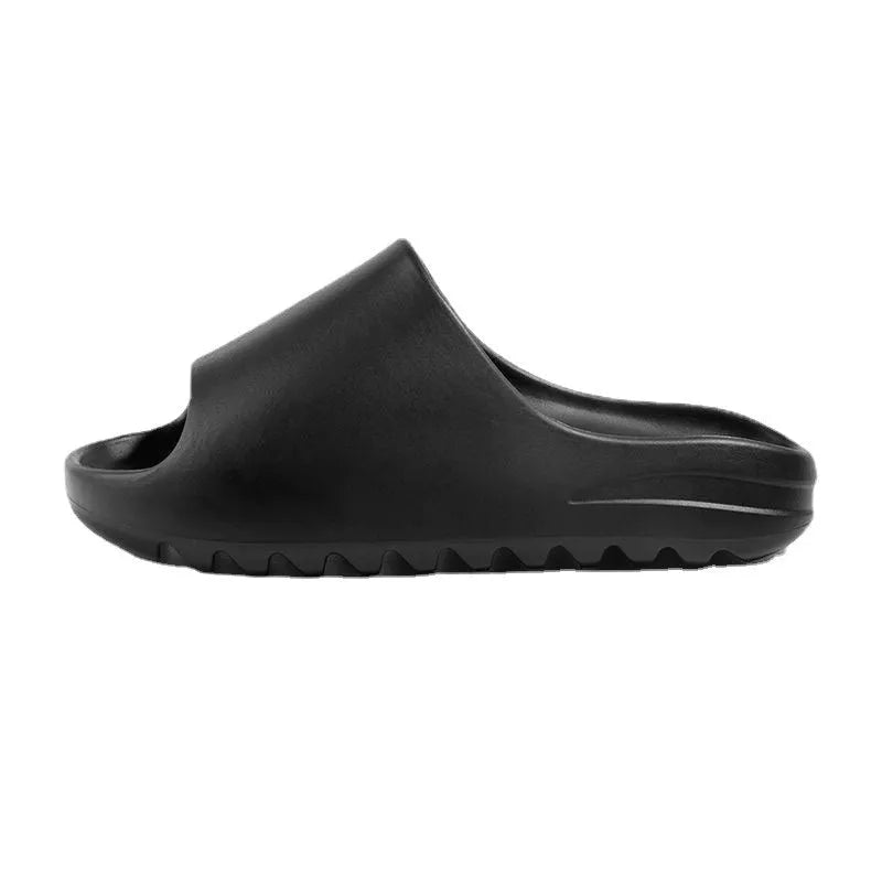 Women's thick sole beach slippers in beige, black, brown, or green.