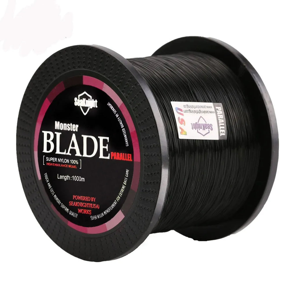 Seaknight 1000 metre spool of nylon fishing line in available colours and diameters.