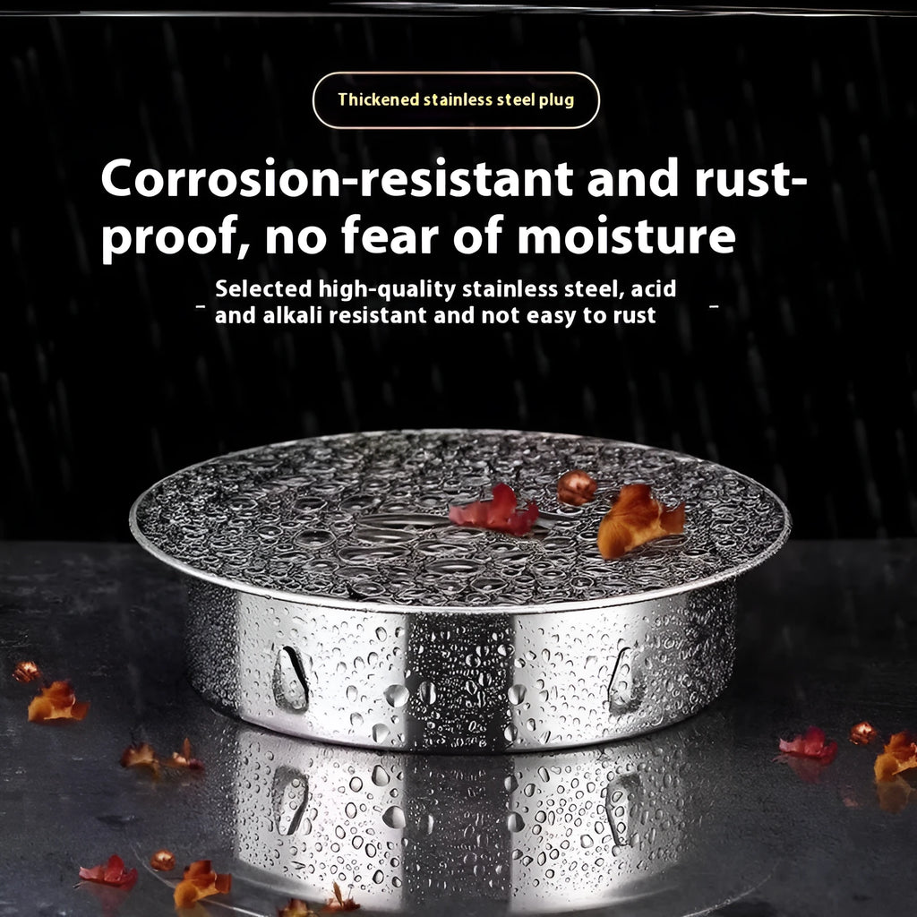 Stainless steel deodorant floor drain seal cover for wastewater pipes