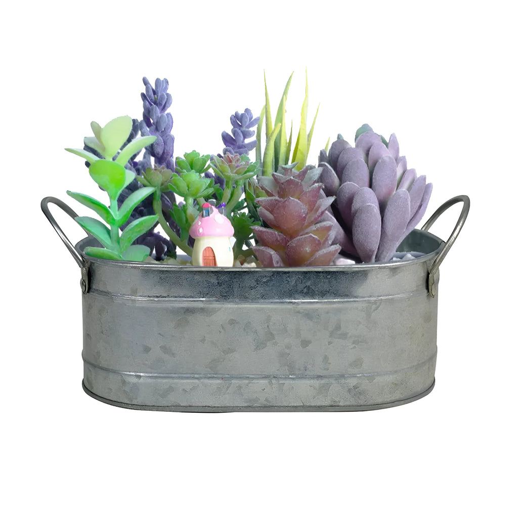 Iron sheet desktop succulent flowerpot for small plants and tabletop decoration
