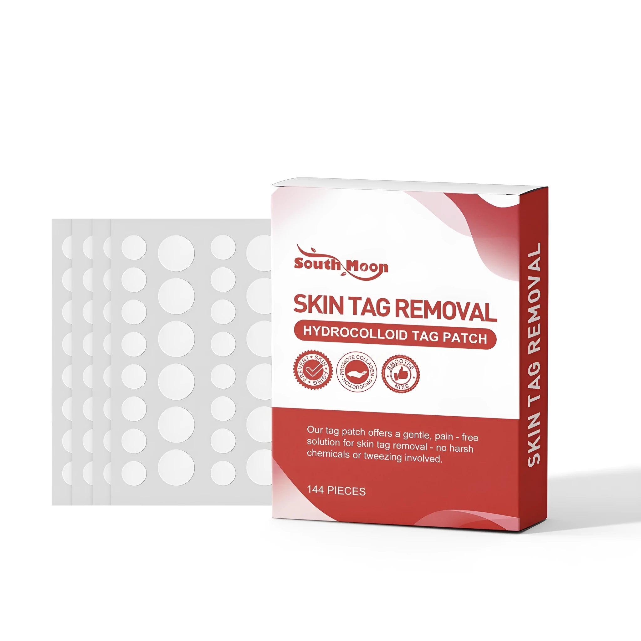 Skin removal care patches with mint extract in pack of 144 pieces for facial skincare