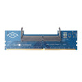DDR4 laptop to desktop memory adapter card with gold contacts and included memory stick