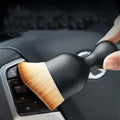 Compact white car interior soft brush for dusting dashboard and vents, showing 10cm length.
