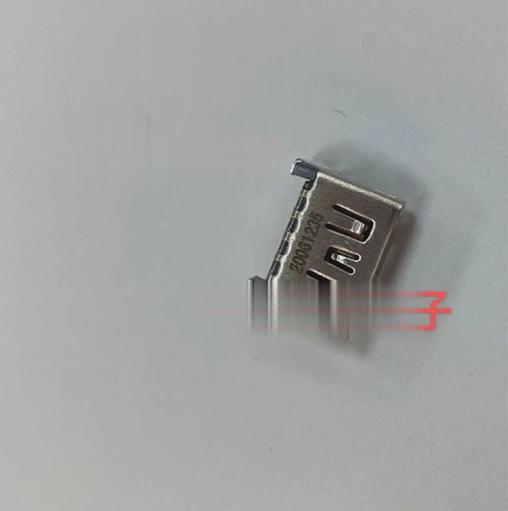 Silver HDMI interface host socket with metal construction for game consoles and computer hardware