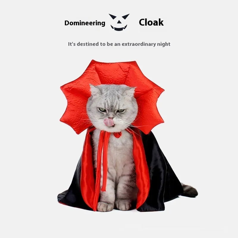 Black and red Halloween costume for cats and dogs with European American style design