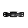 Black nylon PA66 buckle clip for child safety seat 5-point harness, size 14.5x4cm
