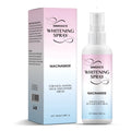 Compact 100 ml whitening spray bottle for brightening skin colour, sweat-proof formula.