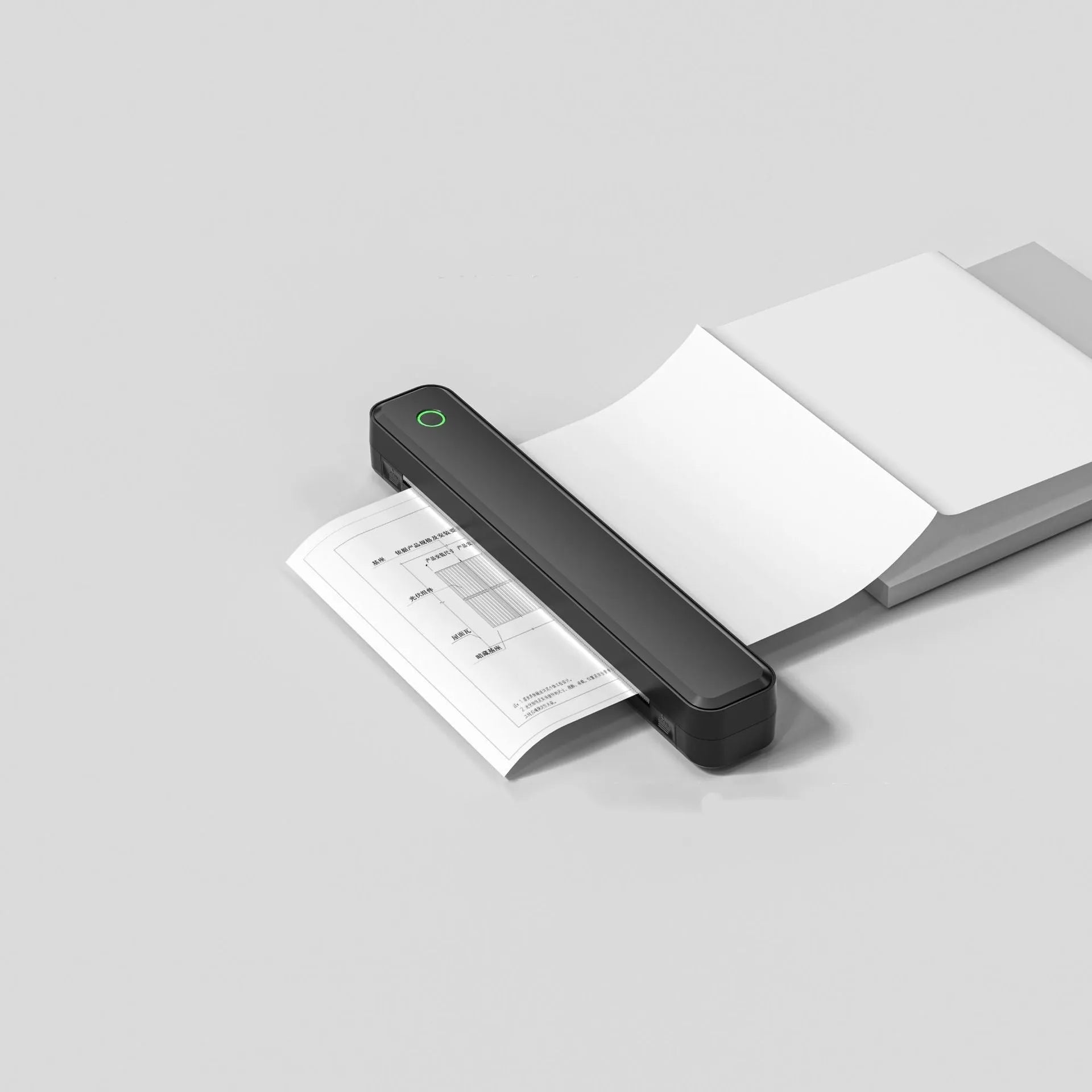 Compact thermal printer with Bluetooth for mobile phone connectivity in black or white finish