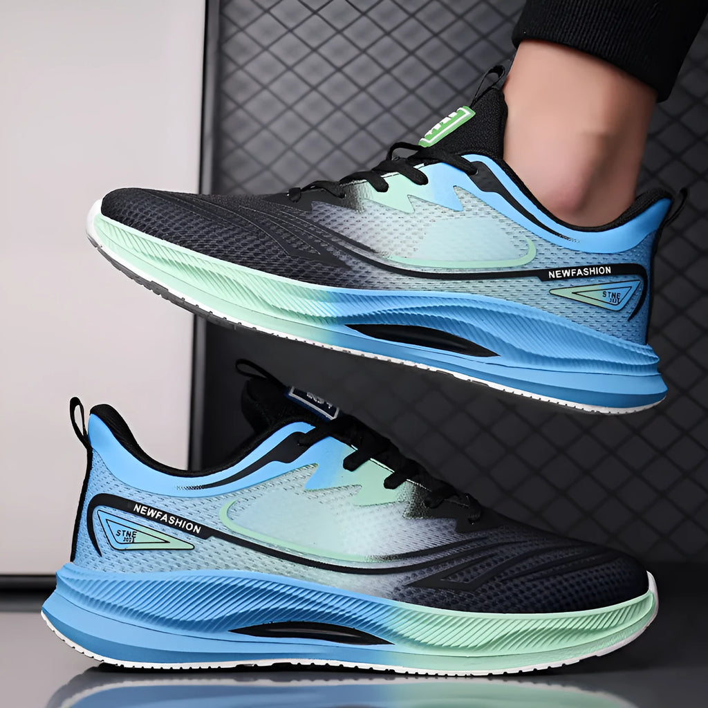 Men's casual summer shoes with breathable mesh upper and rubber sole